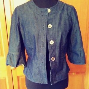 Feminine light weight denim jacket Sz PM